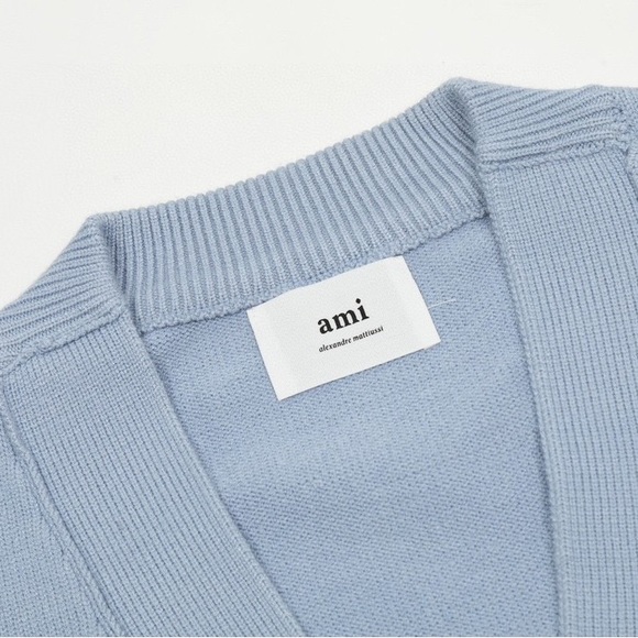 Ami Sky Blue Cardigan with Heart Detail - Picture 2 of 8